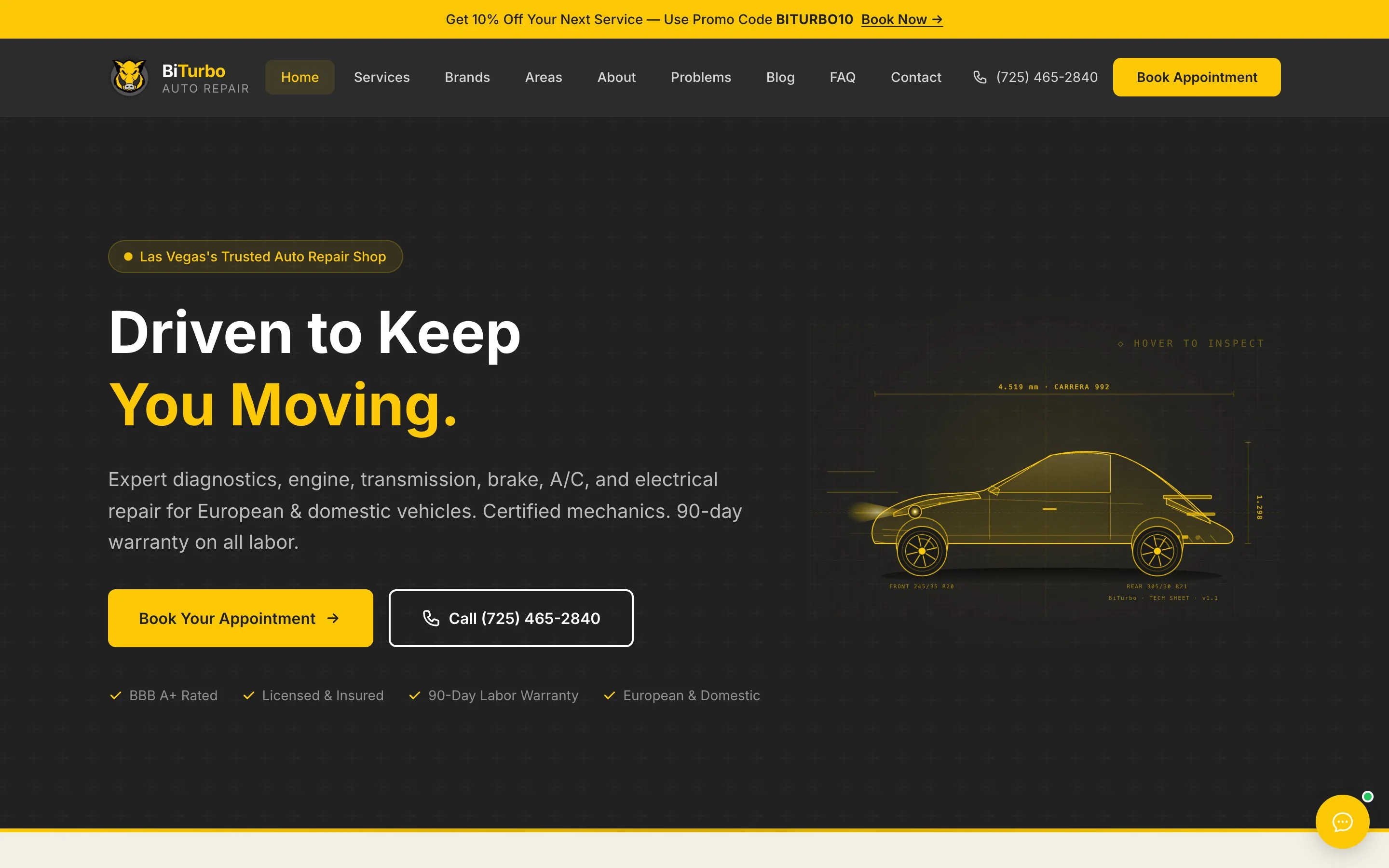 BiTurbo Auto live-site screenshot
