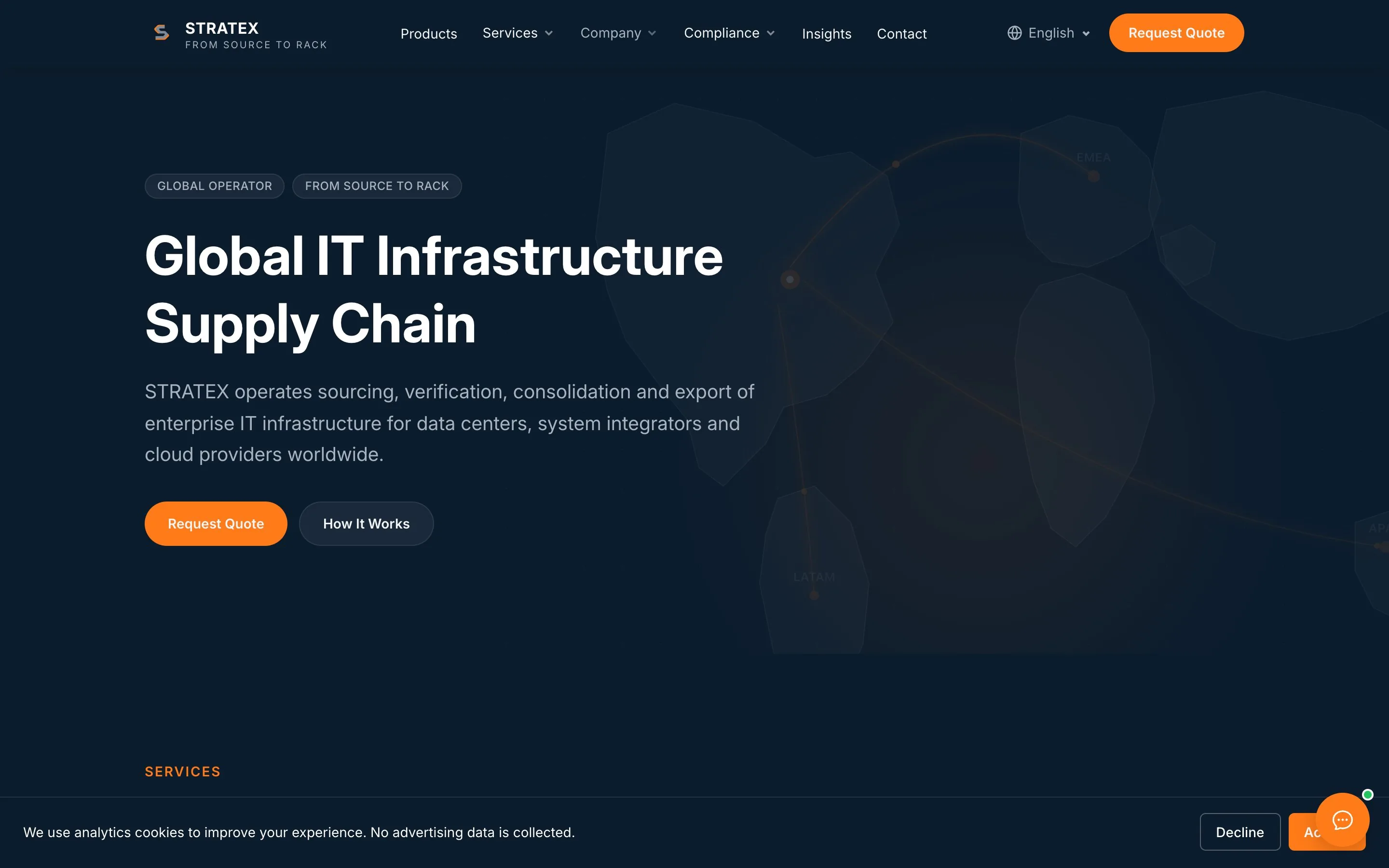 STRATEX Supply live-site screenshot