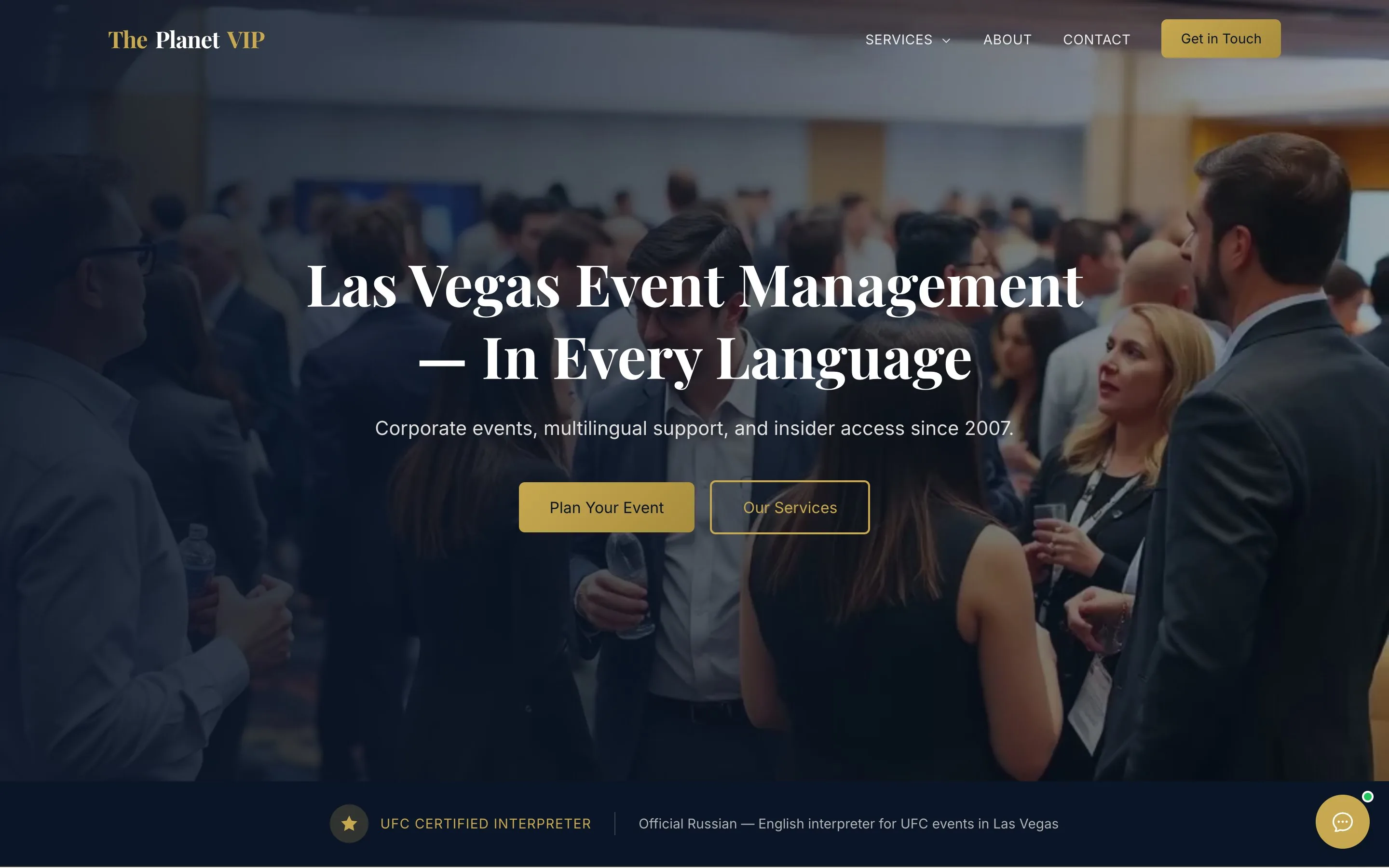 ThePlanetVIP live-site screenshot